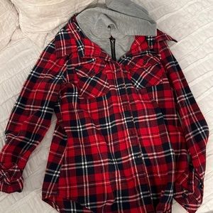 Hooded flannel